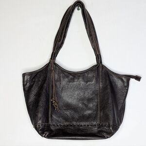 The Sak Brown Leather Hobo Shoulder Bag